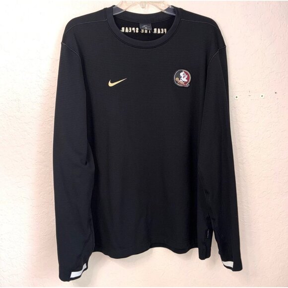 Florida State Seminoles Nike Dri Fit On Field Thermal Shirt Mens Large Black - Picture 1 of 8